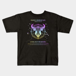 Taurus Zodiac Horoscope Kids T-Shirt